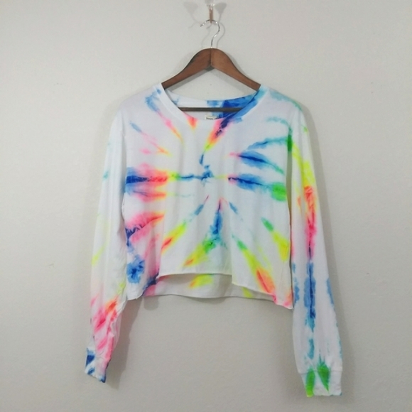 Bloom + Pop Tops - Bloom + Pop Tyedye Cotton Neon Firework T-shirt